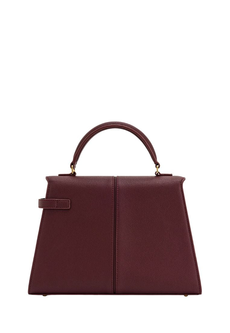 Elise Large Top Handle Bag - Claret