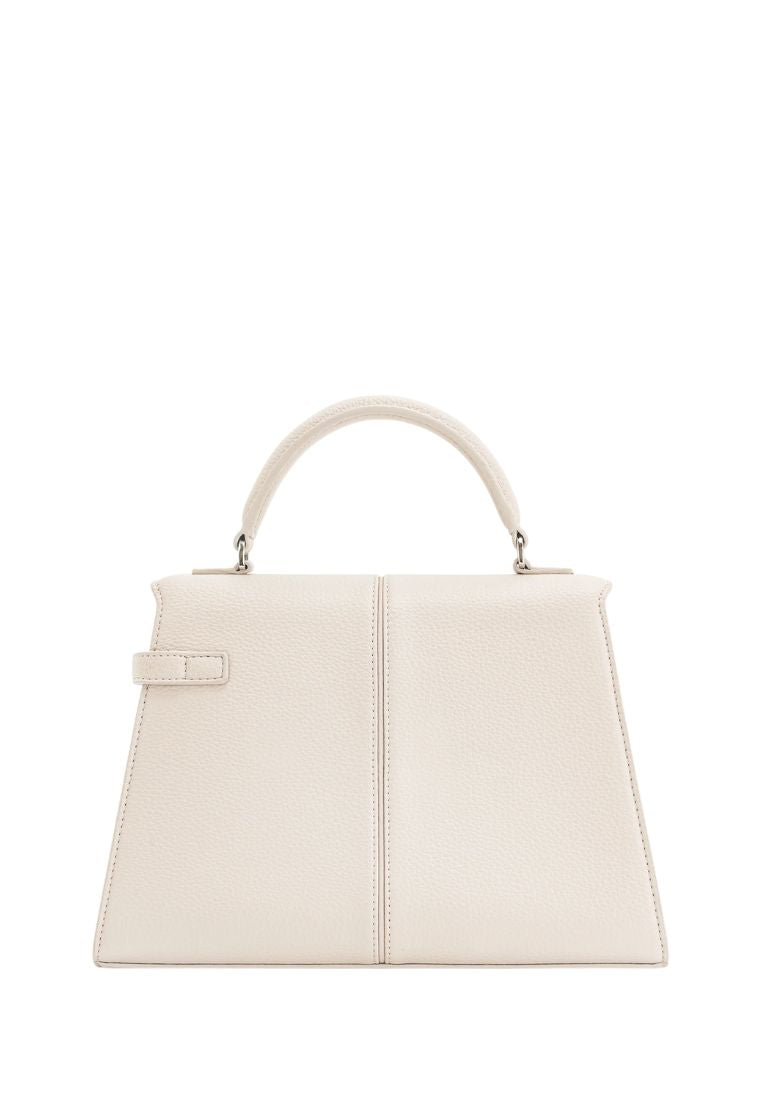 Elise Large Top Handle Bag - White