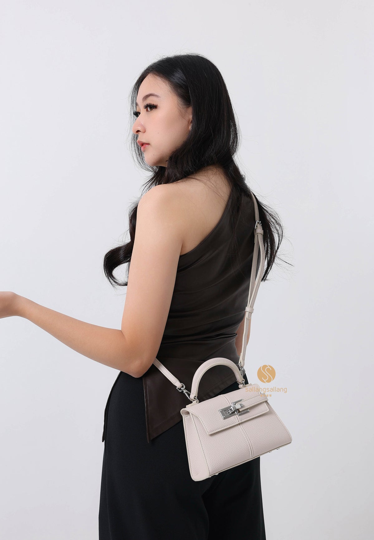 Elise Top Handle Bag - White