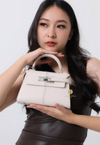 Elise Top Handle Bag - White