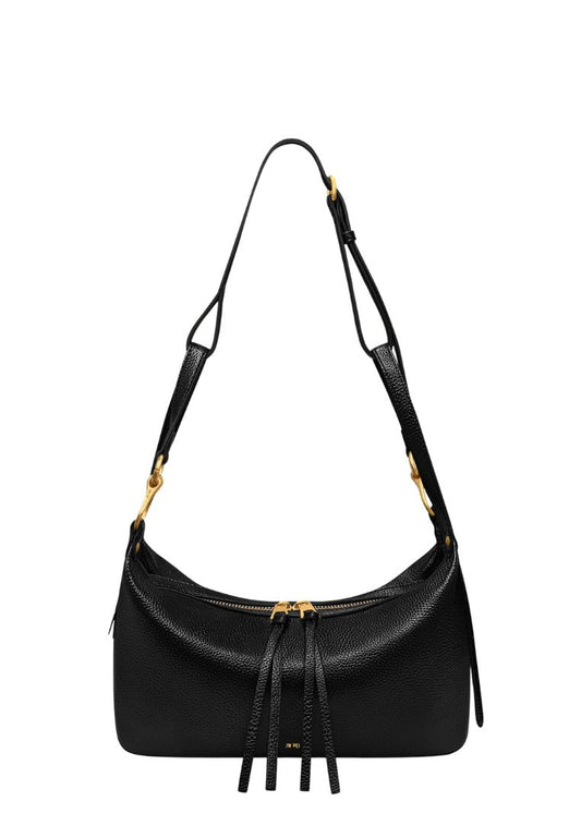 Selia Soft-Grain Crossbody Bag – Black