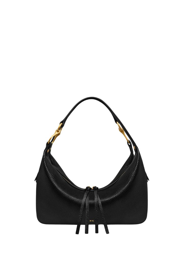 Selia Soft-Grain Crossbody Bag – Black