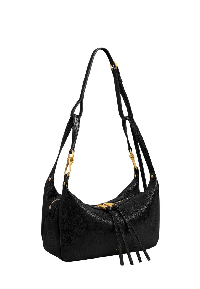 Selia Soft-Grain Crossbody Bag – Black