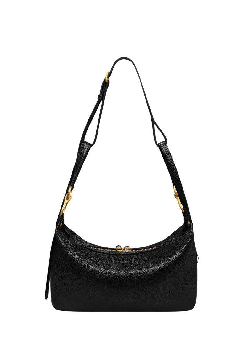 Selia Soft-Grain Crossbody Bag – Black