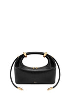 Ellie Metal Ring Embellished Top Handle Bag - Black