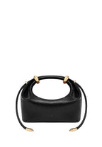 Ellie Metal Ring Embellished Top Handle Bag - Black