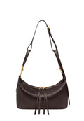 Selia Soft-Grain Crossbody Bag - Dark Brown