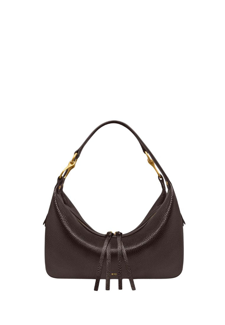 Selia Soft-Grain Crossbody Bag - Dark Brown