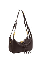 Selia Soft-Grain Crossbody Bag - Dark Brown