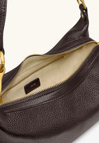 Selia Soft-Grain Crossbody Bag - Dark Brown