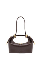 Ellie Metal Ring Embellished Top Handle Bag - Dark Brown