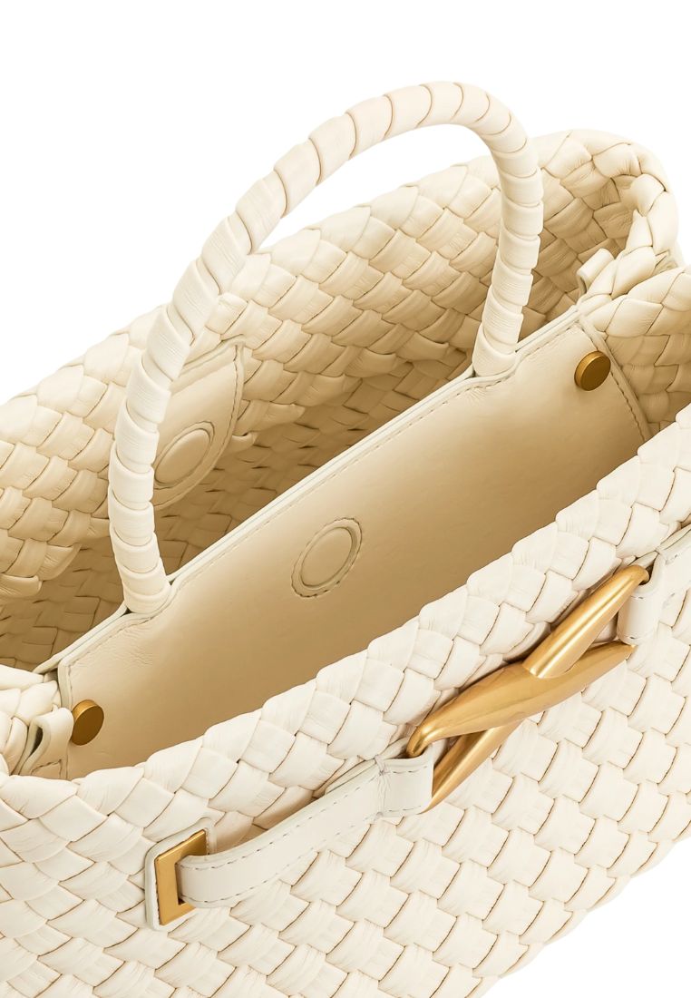 Elora Woven Tote Bag - White