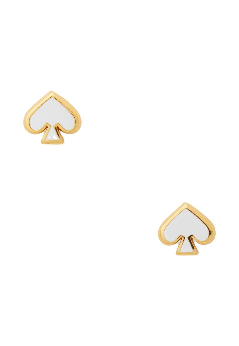Everyday Spade Enamel Studs White