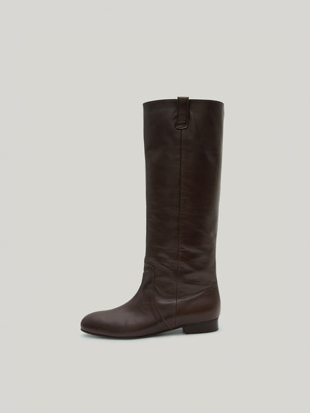 FLOT LEATHER BOOTS organ brown