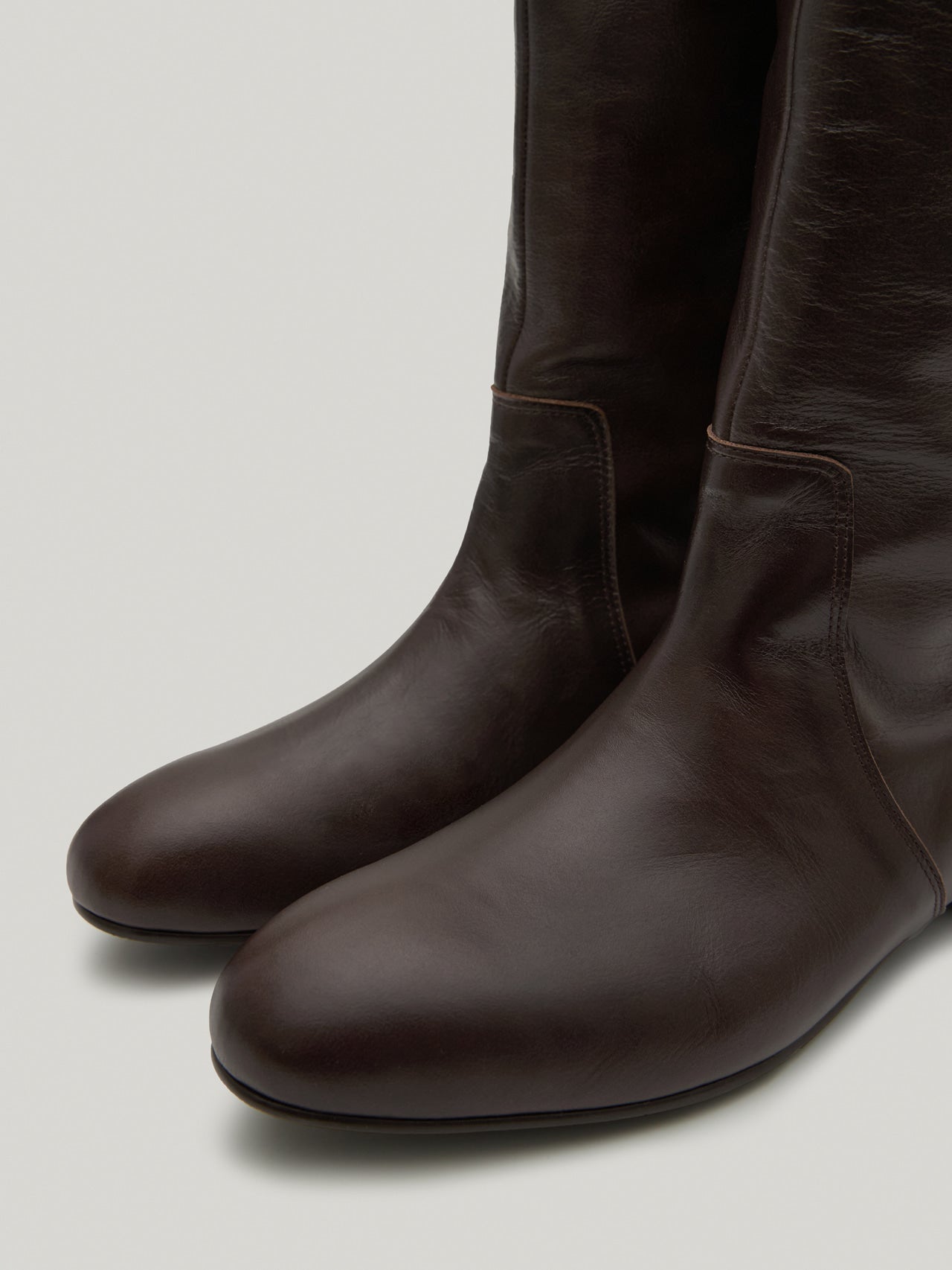 FLOT LEATHER BOOTS organ brown