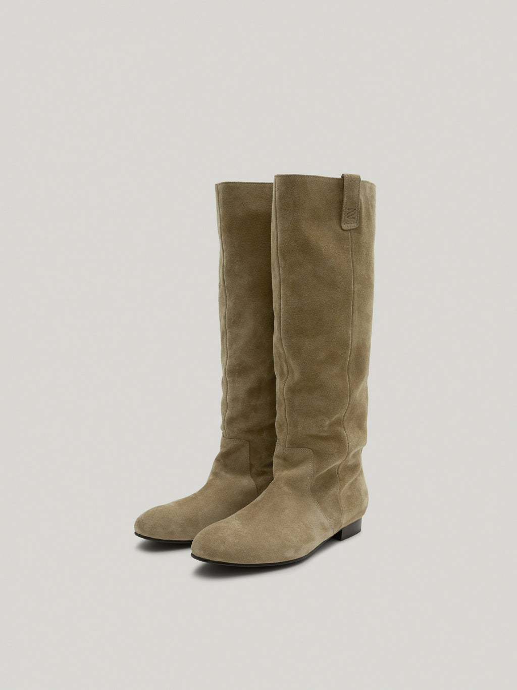 FLOT LEATHER BOOTS suede khaki brown