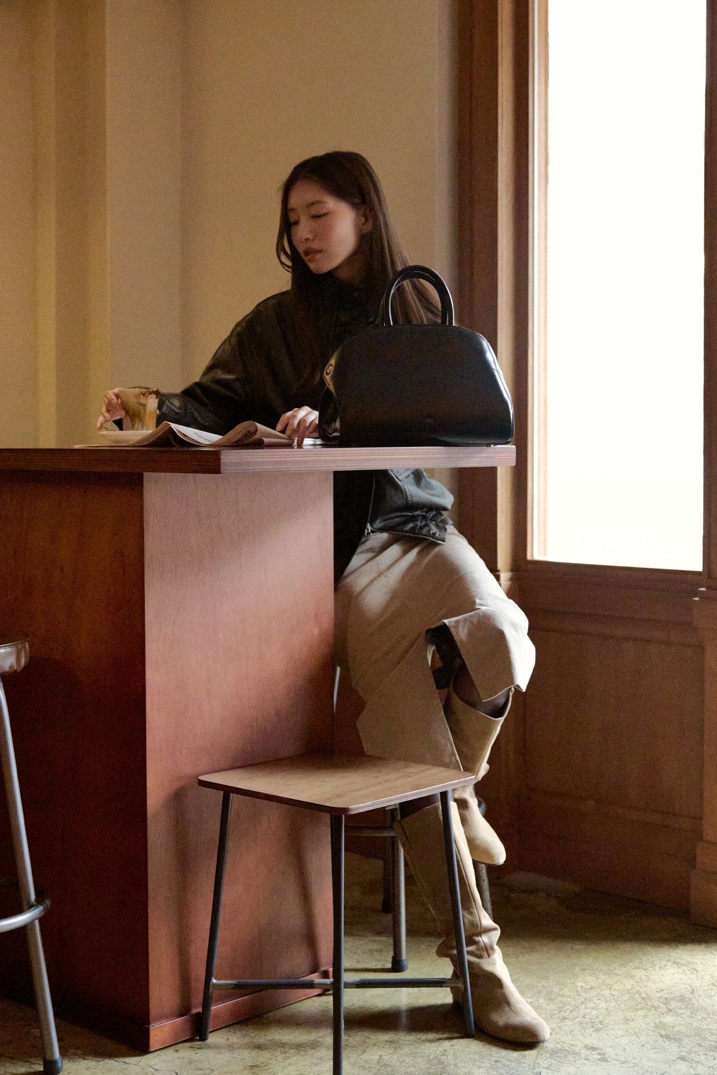 FLOT LEATHER BOOTS suede khaki brown