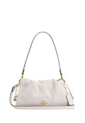 Faye Shoulder Bag With Ruching Gold Chalk