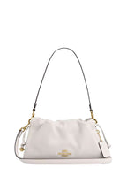 Faye Shoulder Bag With Ruching Gold Chalk