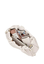 Faye Shoulder Bag With Ruching Gold Chalk