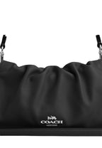 Faye Shoulder Bag With Ruching Silver Black
