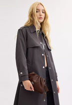 Faye Shoulder Bag With Ruching Silver Maple