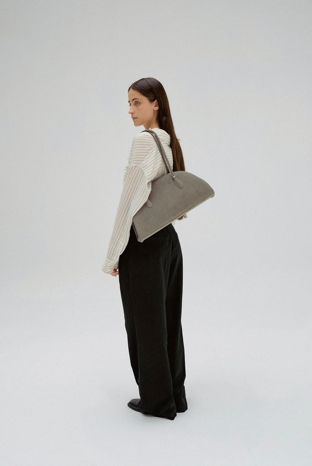 ANNEAU FRAME BAG suede grey