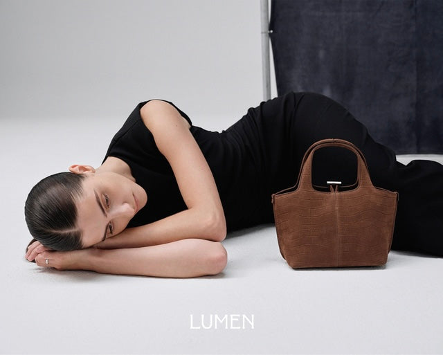 PANIER PETIT BAG nubuck pattern brown