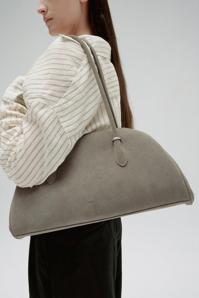 ANNEAU FRAME BAG suede grey