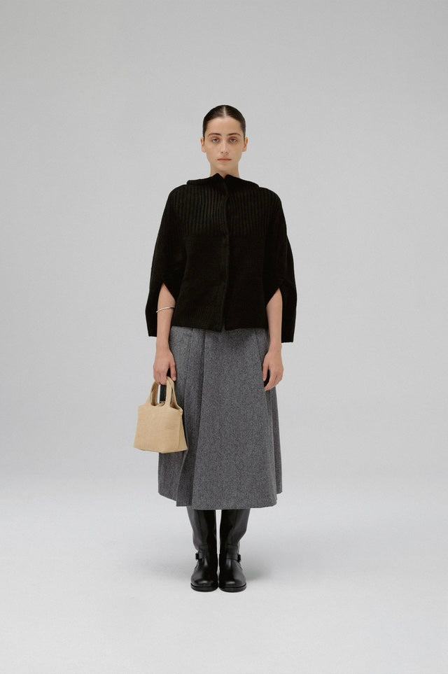 PANIER PETIT BAG nubuck pattern sand