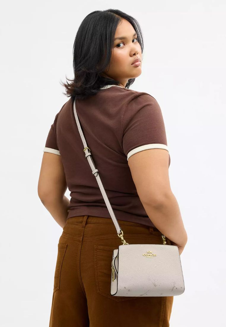 Gia Crossbody Bag With Star Print Gold Chalk Multi