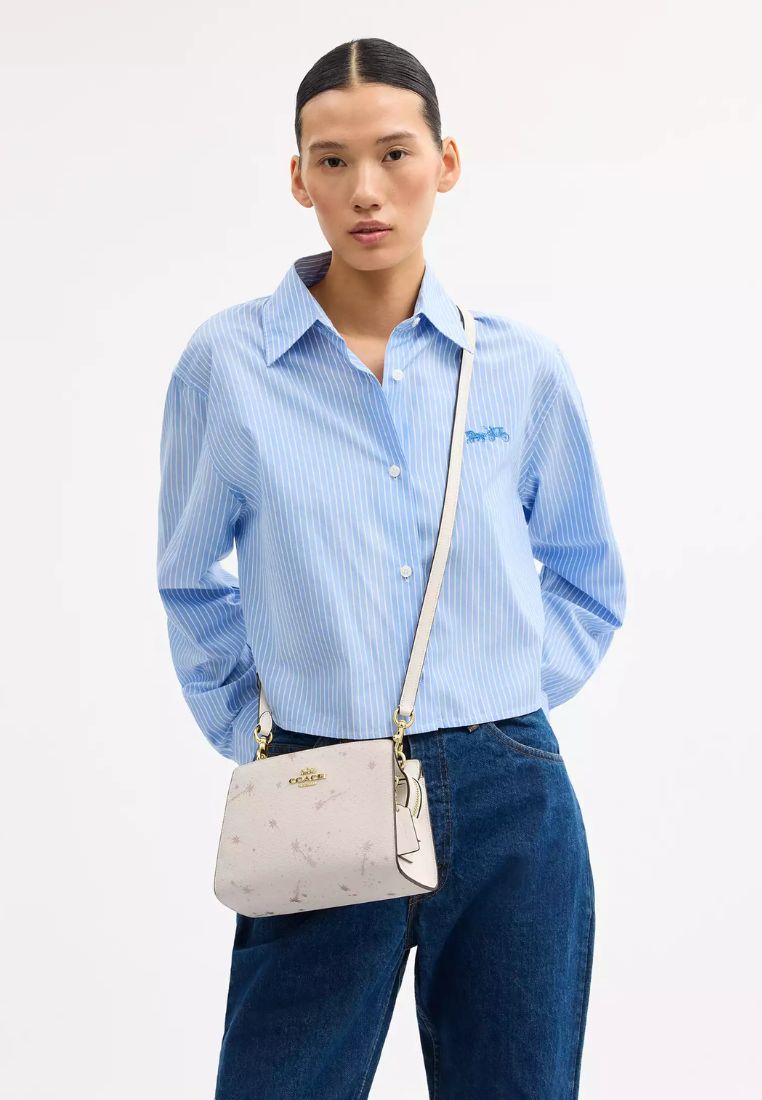 Gia Crossbody Bag With Star Print Gold Chalk Multi