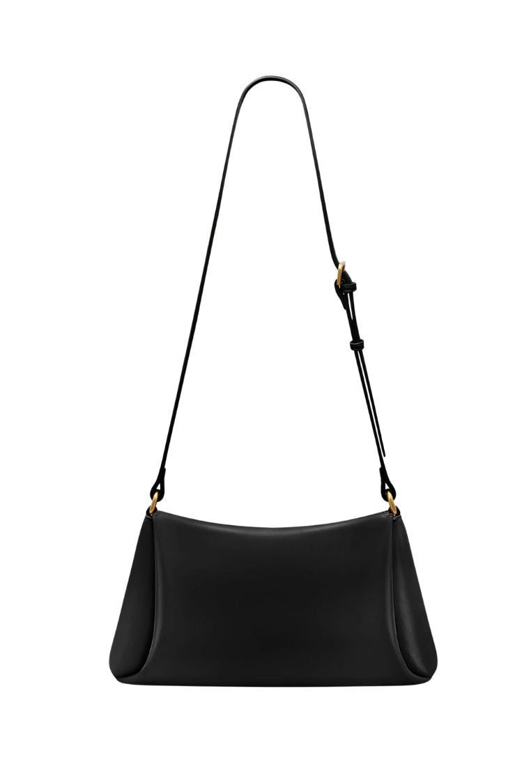 Greta Twist-Lock Shoulder Bag - Black