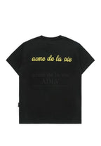 Headset Boy Lettering Baby Face Short Sleeve T-Shirt Black
