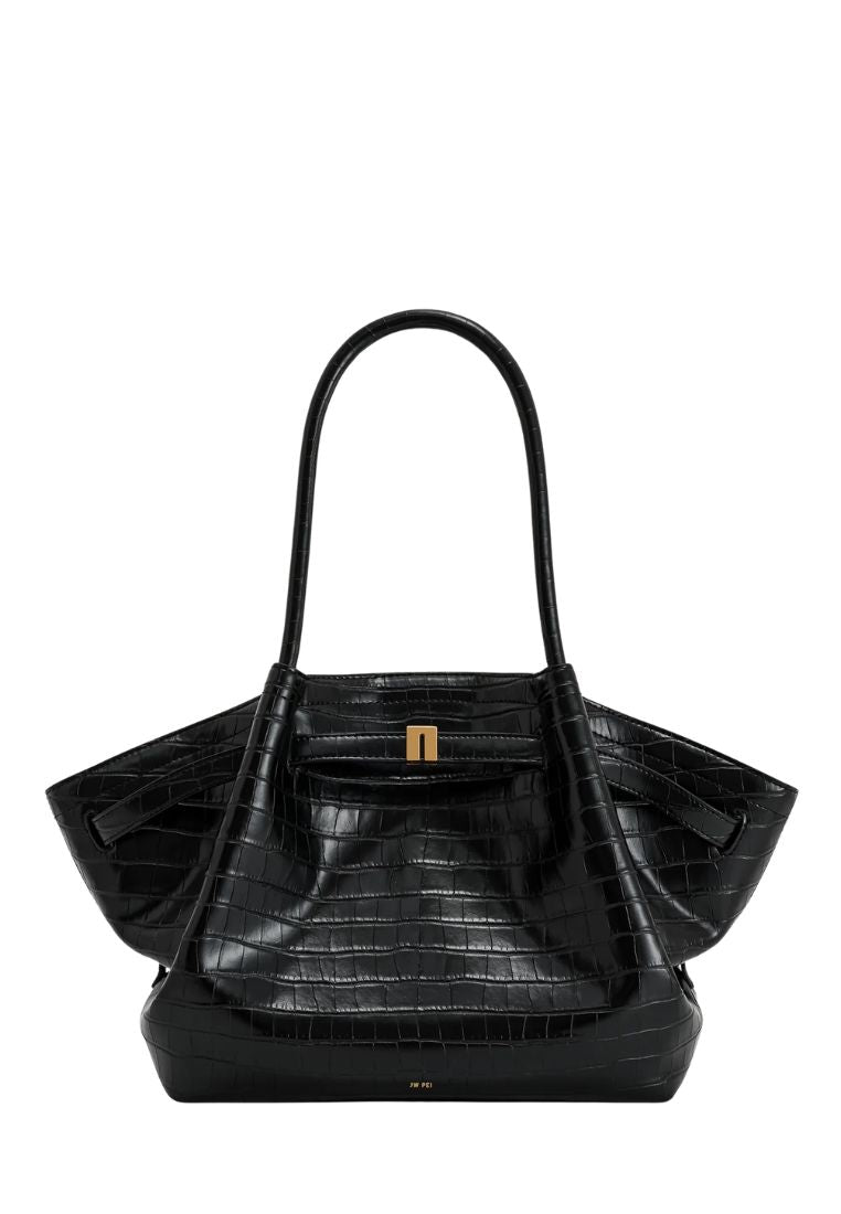 Hana Large Tote Bag - Black Croc