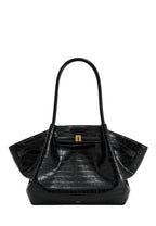 Hana Large Tote Bag - Black Croc