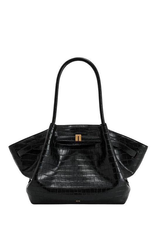 Hana Large Tote Bag - Black Croc