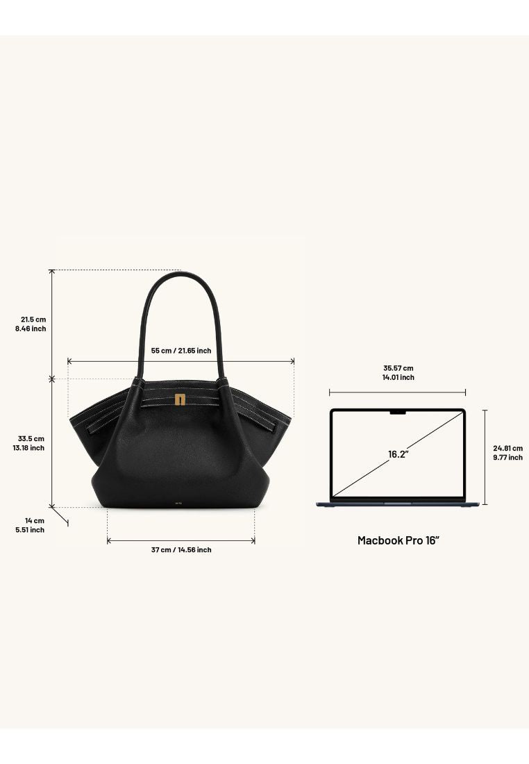 Hana Large Tote Bag - Black Croc