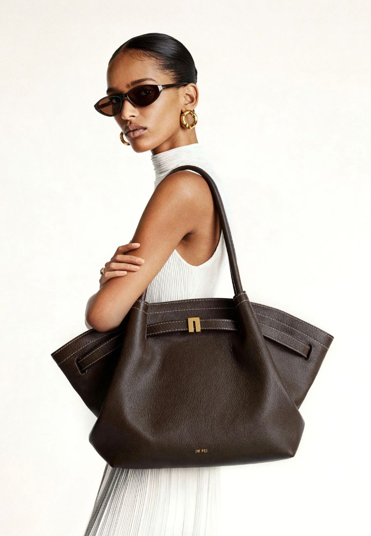 Hana Large Tote Bag - Dark Brown