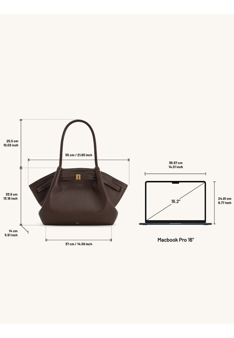 Hana Large Tote Bag - Dark Brown