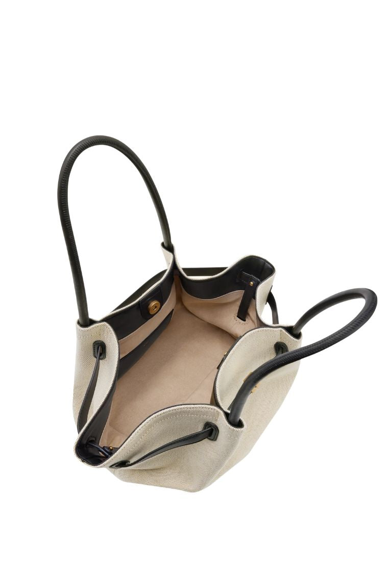 Hana Medium Tote Bag - Black Canvas