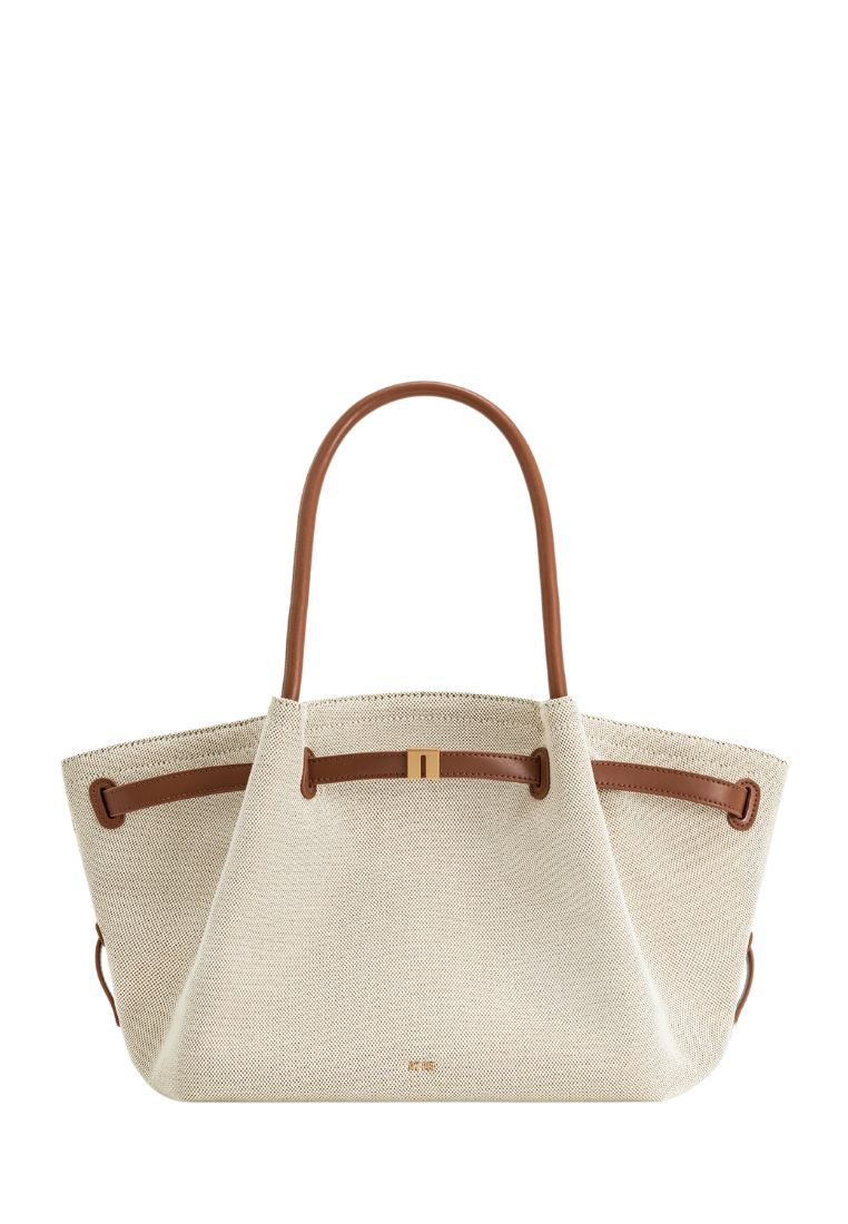 Hana Medium Tote Bag - Brown Canvas