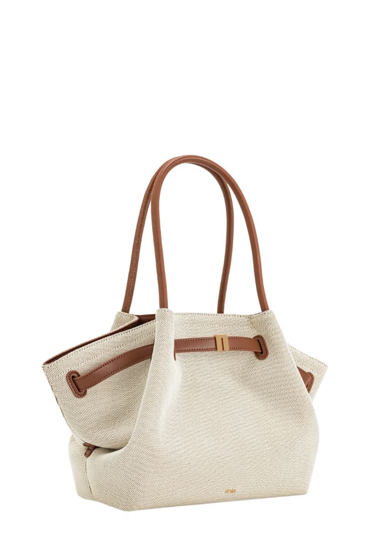 Hana Medium Tote Bag - Brown Canvas