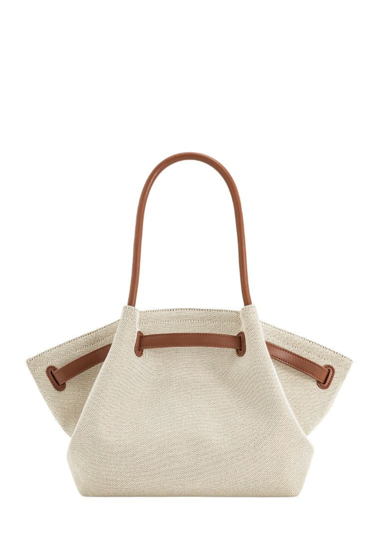 Hana Medium Tote Bag - Brown Canvas
