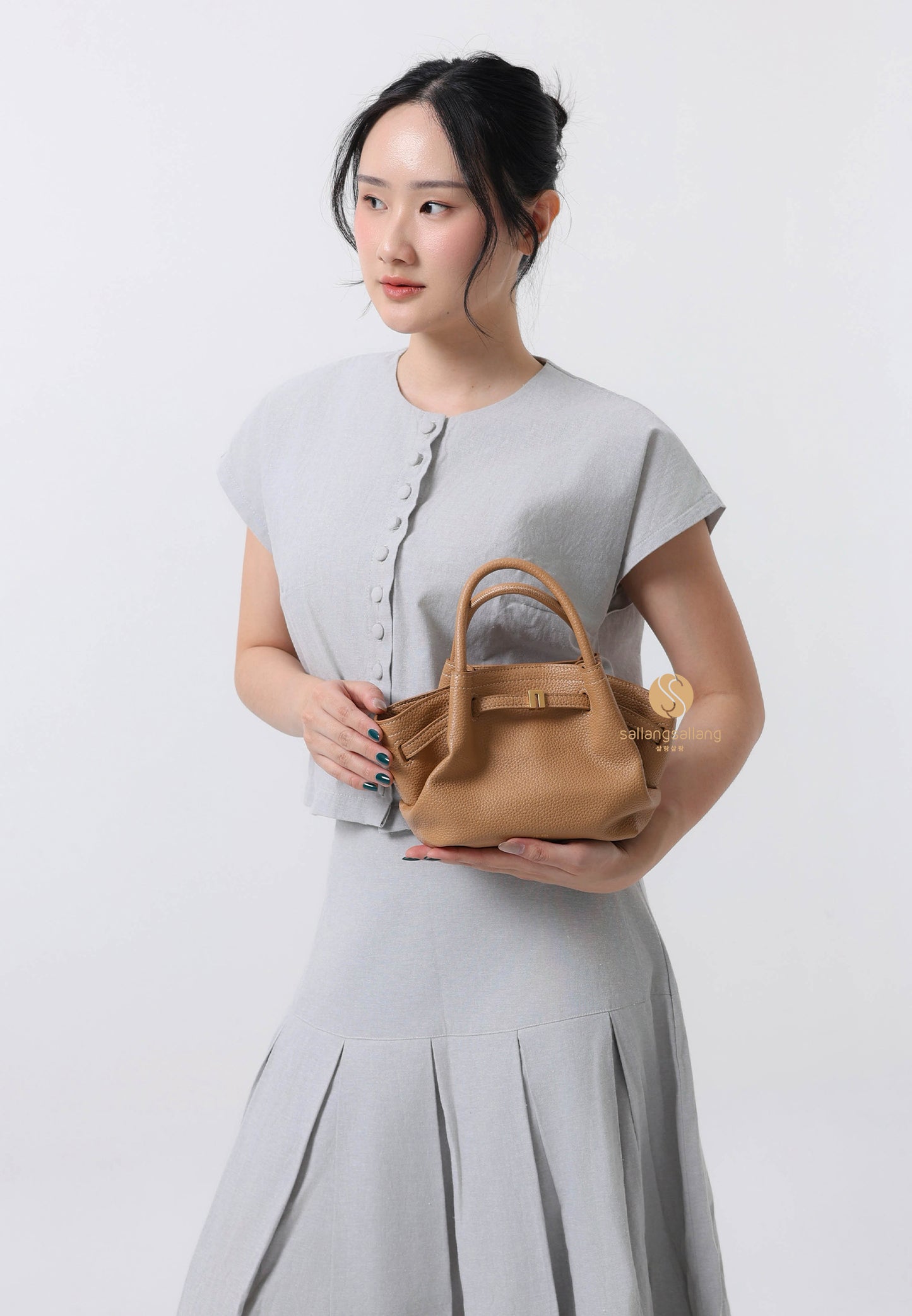 Hana Mini Tote Bag - Latte Color