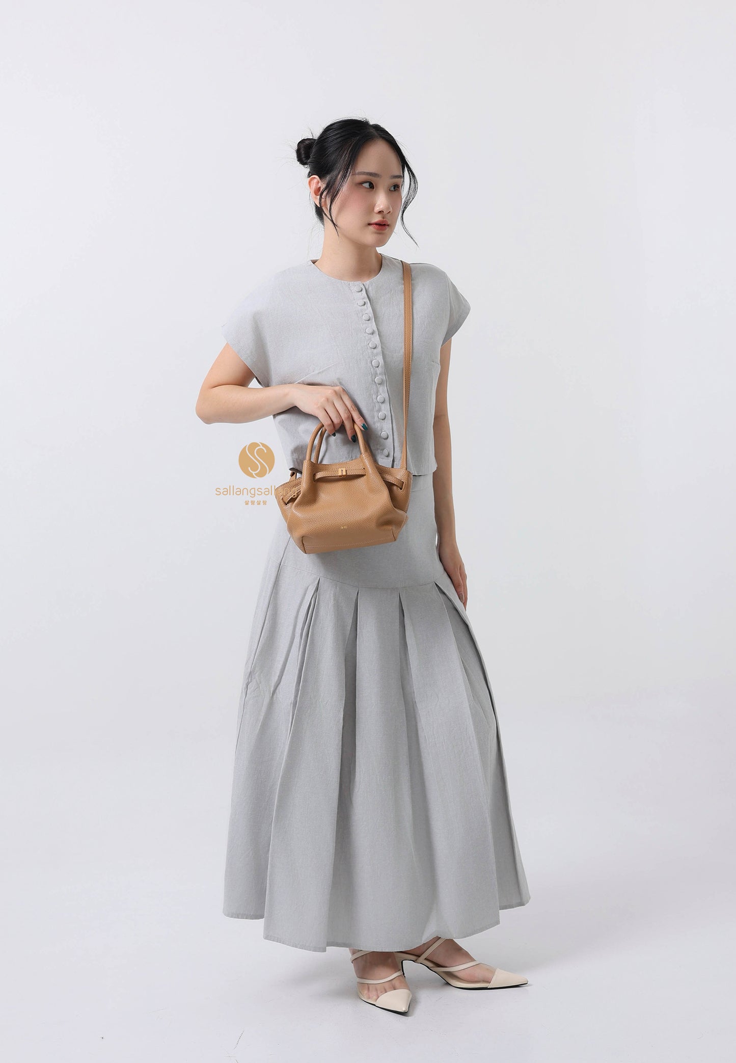 Hana Mini Tote Bag - Latte Color