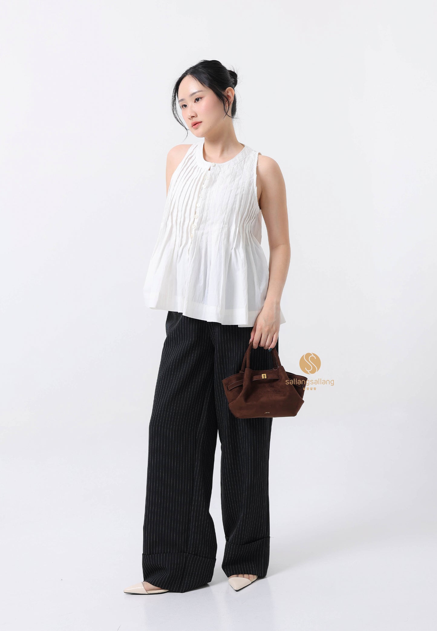 Hana Mini Faux Suede Tote Bag- Mocha Brown