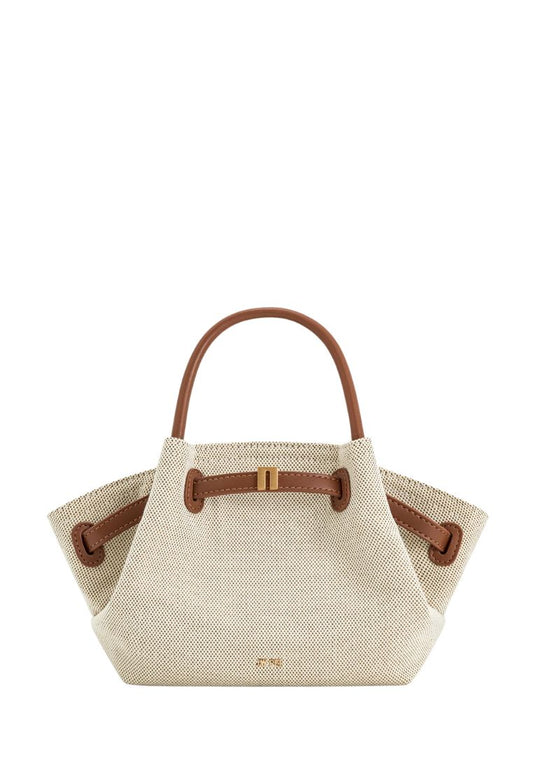 Hana Mini Tote Bag - Brown Canvas