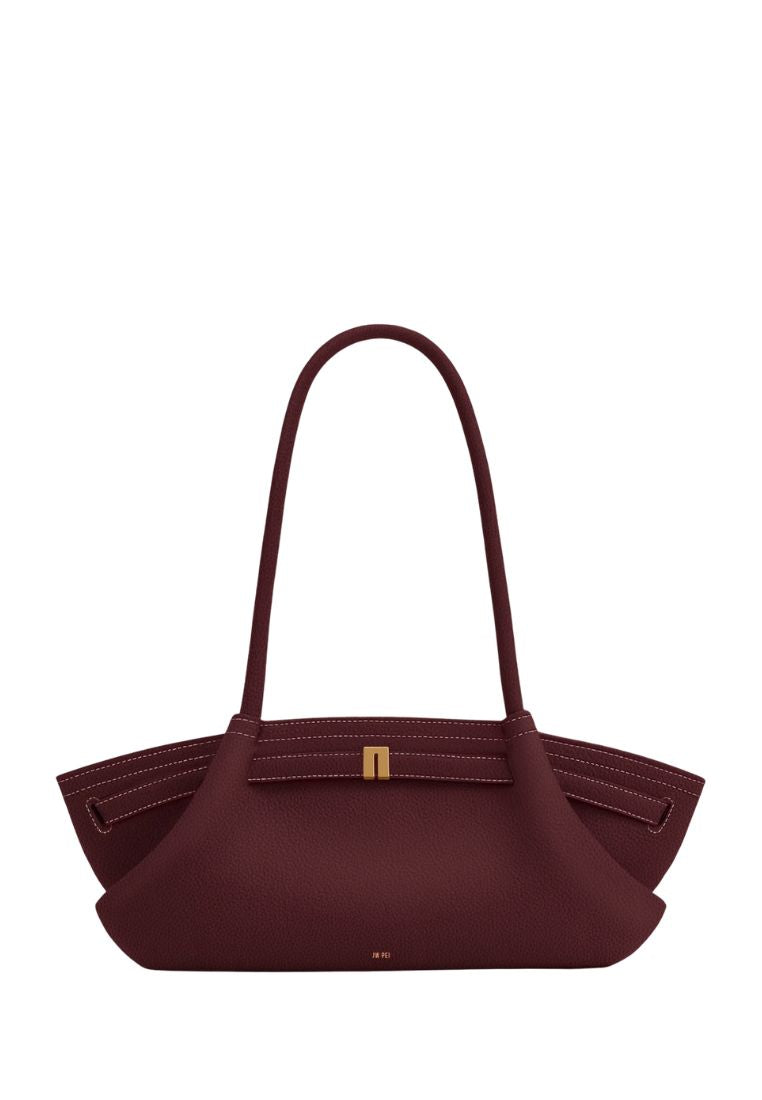 Hana Wide Tote Bag - Claret
