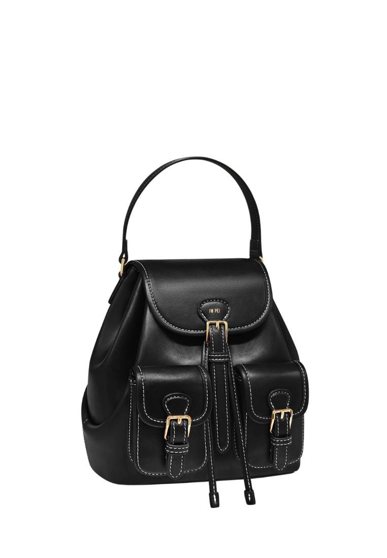 Harper Buckle Pocket Backpack – Black
